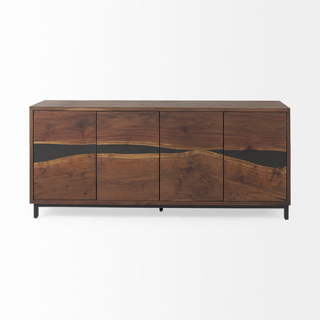 Hemlock 69L x 18W x 30H Brown Wood Sideboard from Mercana - Luna Furniture