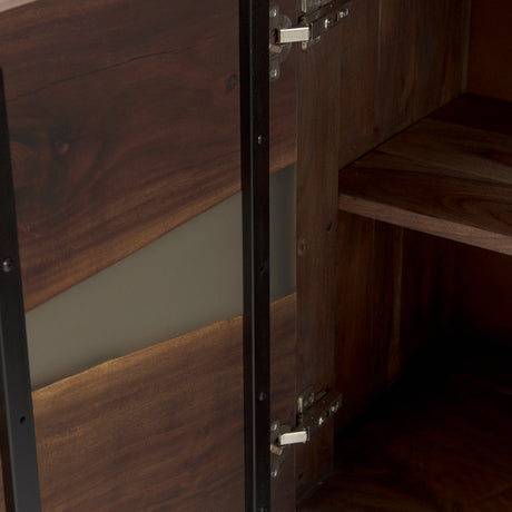 Hemlock 69L x 18W x 30H Brown Wood Sideboard from Mercana - Luna Furniture
