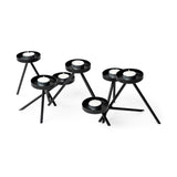 Meira Black Metal Seven Votive Table Candle Holder from Mercana - Luna Furniture