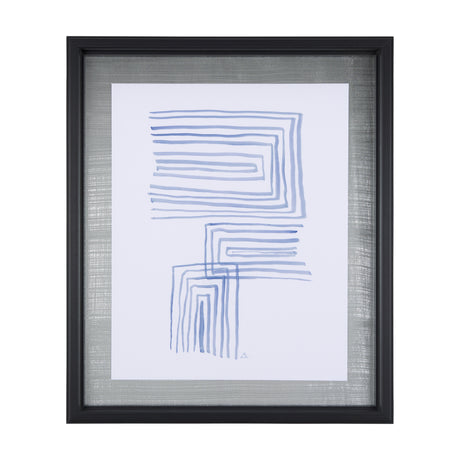 Lines I by Mercana Studio a Hand Embellished Textured Framed Art Print Matted under Glass from Mercana - Luna Furniture
