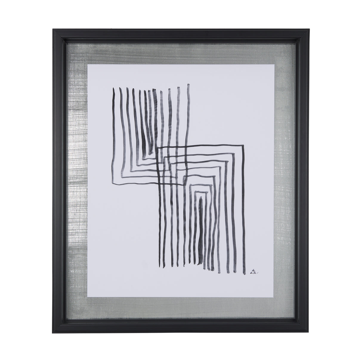 Lines II by Mercana Studio a Hand Embellished Textured Framed Art Print Matted under Glass from Mercana - Luna Furniture