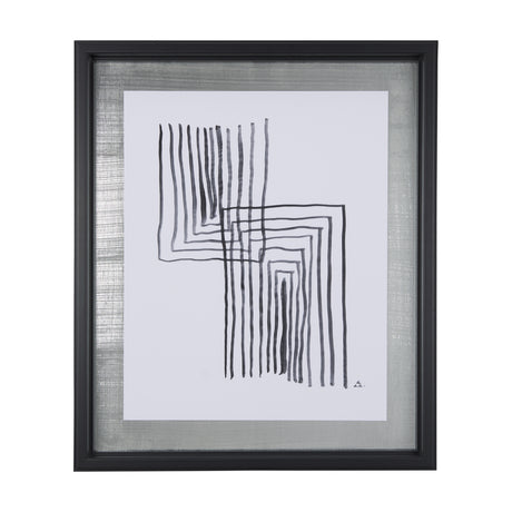 Lines II by Mercana Studio a Hand Embellished Textured Framed Art Print Matted under Glass from Mercana - Luna Furniture