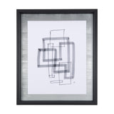 Lines III by Mercana Studio a Hand Embellished Textured Framed Art Print Matted under Glass from Mercana - Luna Furniture