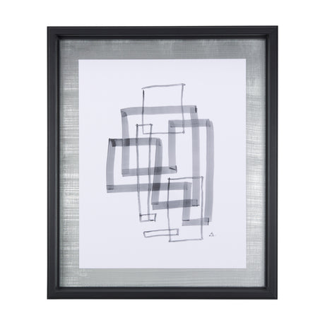 Lines III by Mercana Studio a Hand Embellished Textured Framed Art Print Matted under Glass from Mercana - Luna Furniture
