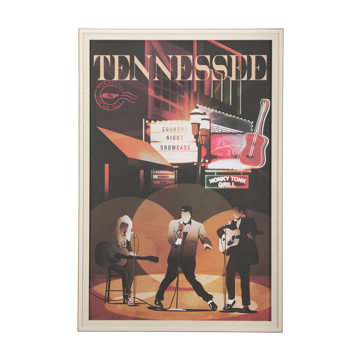 Tennessee Go USA (XL) by Mercana Studio a Hand Embellished Decograph Framed Art Print under Glass from Mercana - Luna Furniture