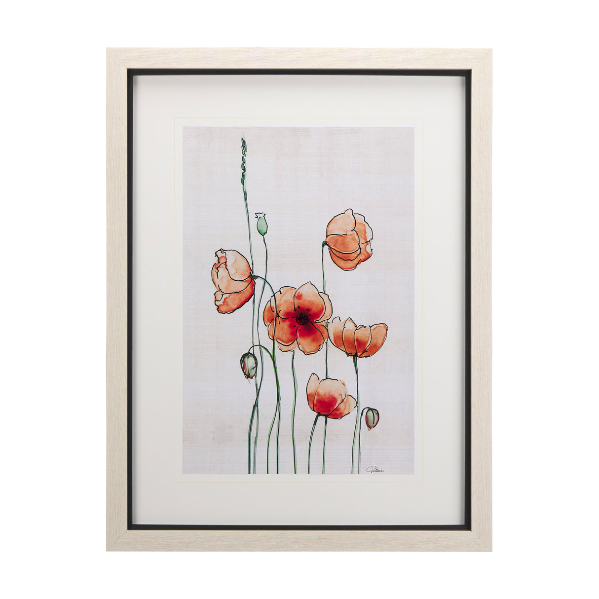 Meadow flowers I by Mercana Studio a Hand Embellished Textured Framed Art Print Matted under Glass from Mercana - Luna Furniture