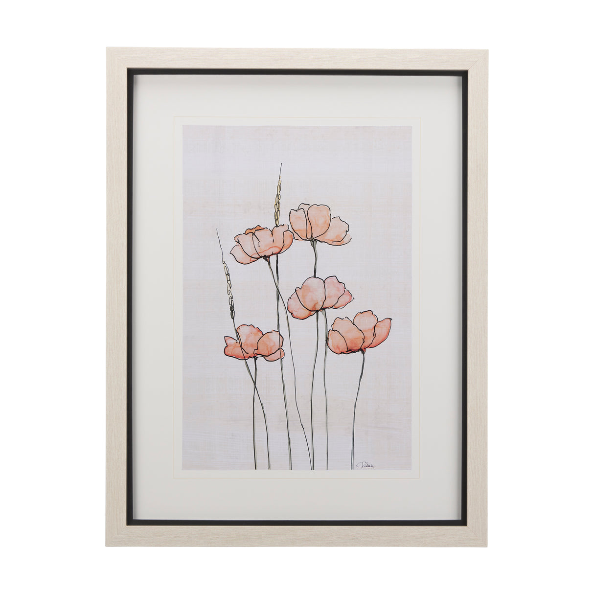Meadow flowers II by Mercana Studio a Hand Embellished Textured Framed Art Print Matted under Glass from Mercana - Luna Furniture