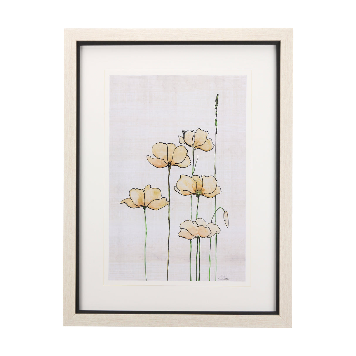 Meadow flowers IV by Mercana Studio a Hand Embellished Textured Framed Art Print Matted under Glass from Mercana - Luna Furniture