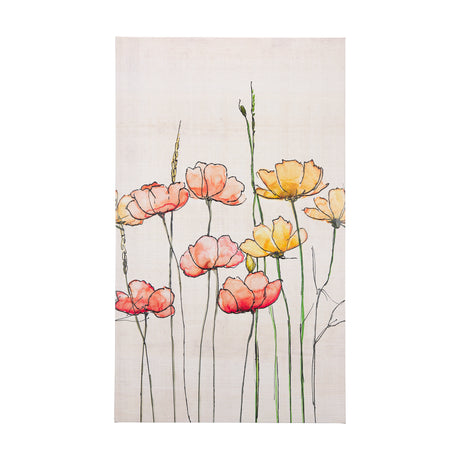 Meadow flowers by Mercana Studio a Hand Embellished Textured Canvas from Mercana - Luna Furniture