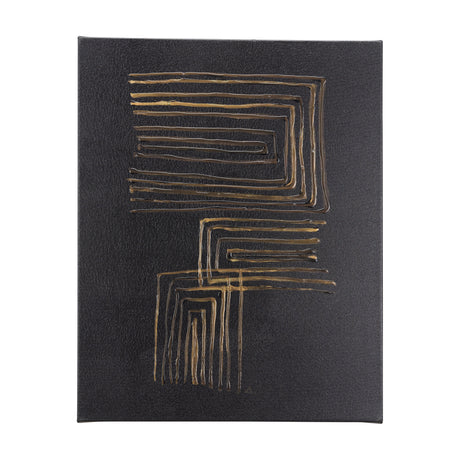 Lines I by Mercana Studio a Hand Embellished Textured Canvas from Mercana - Luna Furniture