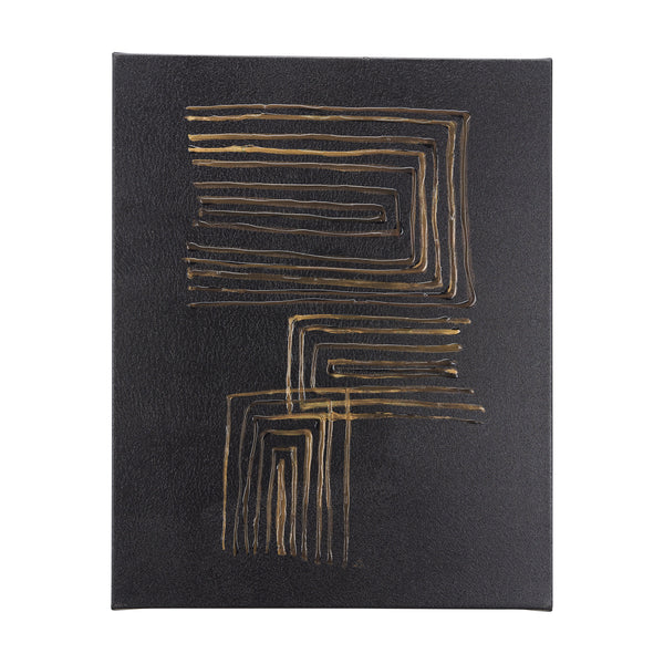 Lines I by Mercana Studio a Hand Embellished Textured Canvas
