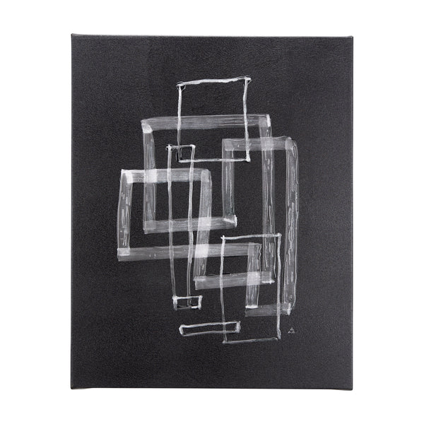 Lines III by Mercana Studio a Hand Embellished Textured Canvas