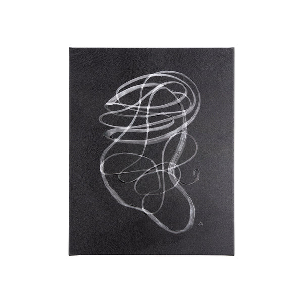 Lines VI by Mercana Studio a Hand Embellished Textured Canvas