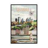 Georgia Go USA (SM) by Mercana Studio a Hand Embellished Decograph Framed Art Print from Mercana - Luna Furniture