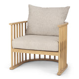 Kopari Beige Fabric W/Light Brown Wood Accent Chair from Mercana - Luna Furniture
