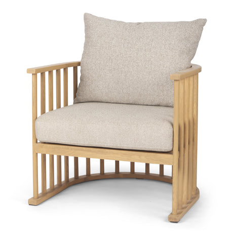 Kopari Beige Fabric W/Light Brown Wood Accent Chair from Mercana - Luna Furniture