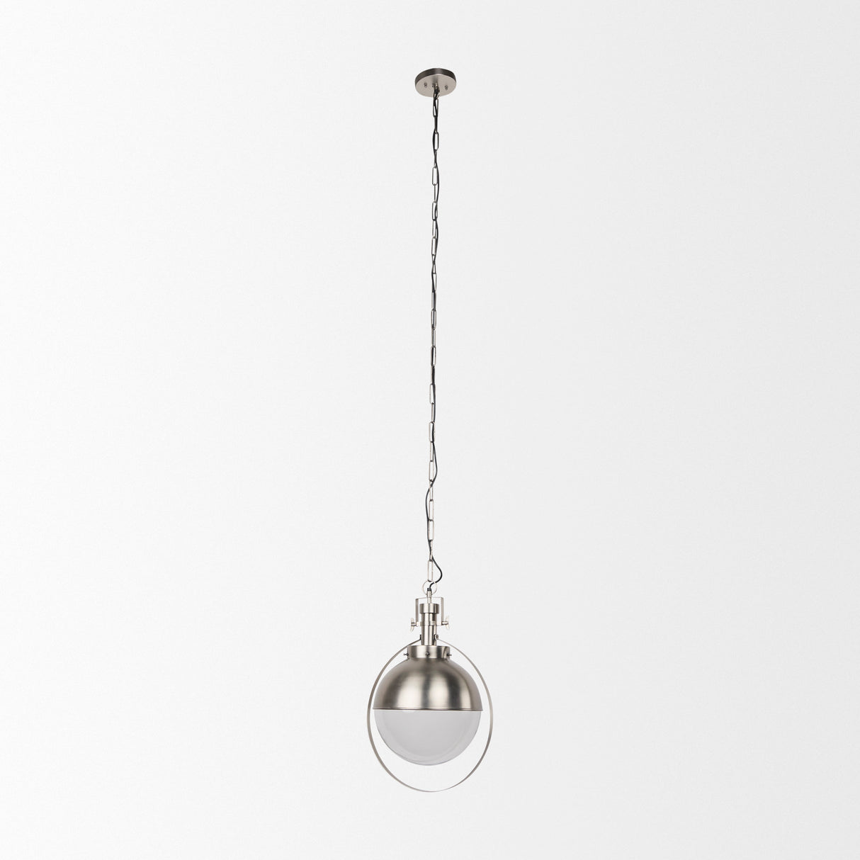 Leighton 15.0L x 15.0W x 20.0H Antique Nickel Pendant Light from Mercana - Luna Furniture