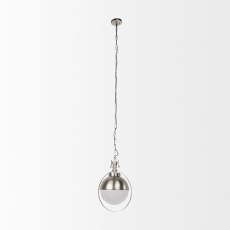 Leighton 15.0L x 15.0W x 20.0H Antique Nickel Pendant Light from Mercana - Luna Furniture