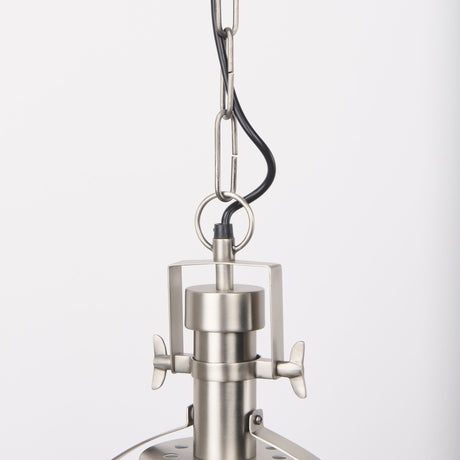 Leighton 15.0L x 15.0W x 20.0H Antique Nickel Pendant Light from Mercana - Luna Furniture