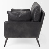 Cochrane 34.5L x 33.0W x 32.5H Black Leather Wrapped Chair from Mercana - Luna Furniture