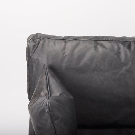 Cochrane 34.5L x 33.0W x 32.5H Black Leather Wrapped Chair from Mercana - Luna Furniture