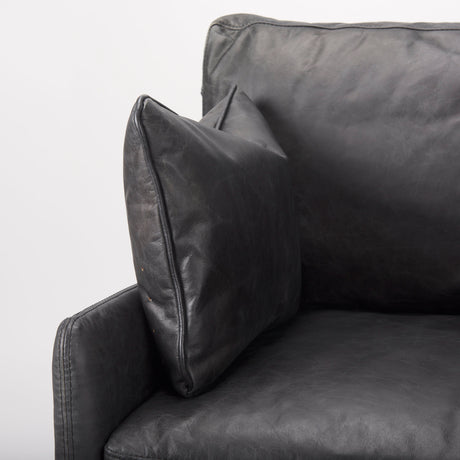 Cochrane 34.5L x 33.0W x 32.5H Black Leather Wrapped Chair from Mercana - Luna Furniture