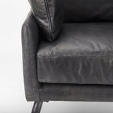 Cochrane 34.5L x 33.0W x 32.5H Black Leather Wrapped Chair from Mercana - Luna Furniture