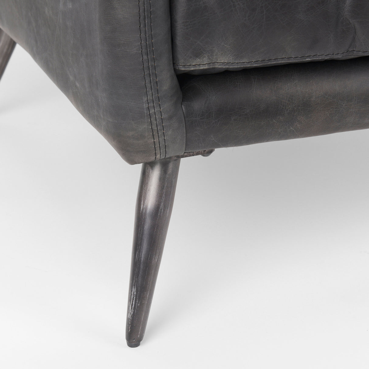 Cochrane 34.5L x 33.0W x 32.5H Black Leather Wrapped Chair from Mercana - Luna Furniture