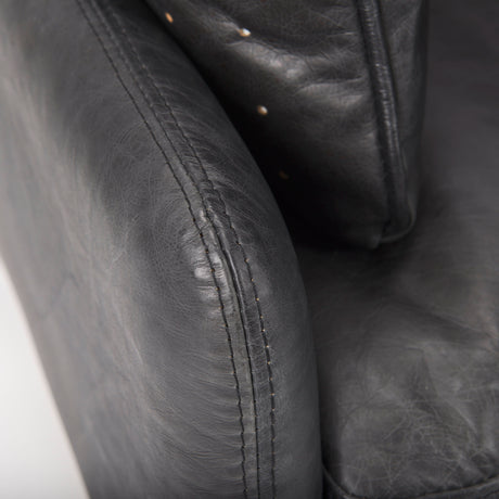 Cochrane 34.5L x 33.0W x 32.5H Black Leather Wrapped Chair from Mercana - Luna Furniture