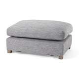 Valence 38.6L x 26.0W x 17.7H Castlerock Gray 2/3 Ottoman Sectional Piece from Mercana - Luna Furniture