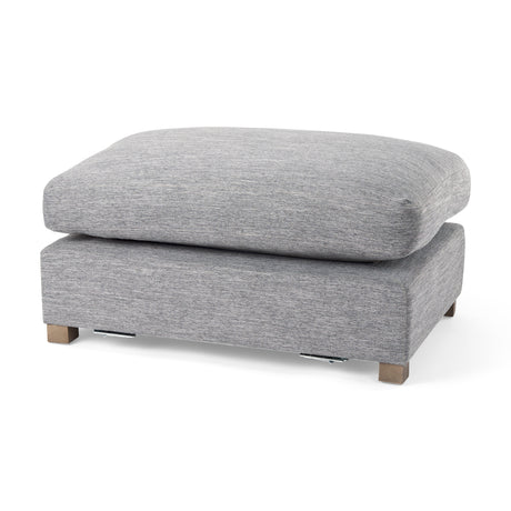 Valence 38.6L x 26.0W x 17.7H Castlerock Gray 2/3 Ottoman Sectional Piece from Mercana - Luna Furniture
