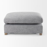 Valence 38.6L x 26.0W x 17.7H Castlerock Gray 2/3 Ottoman Sectional Piece from Mercana - Luna Furniture
