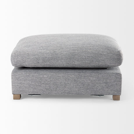 Valence 38.6L x 26.0W x 17.7H Castlerock Gray 2/3 Ottoman Sectional Piece from Mercana - Luna Furniture
