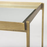 Trey Gold Metal W/Glass Accent Table from Mercana - Luna Furniture