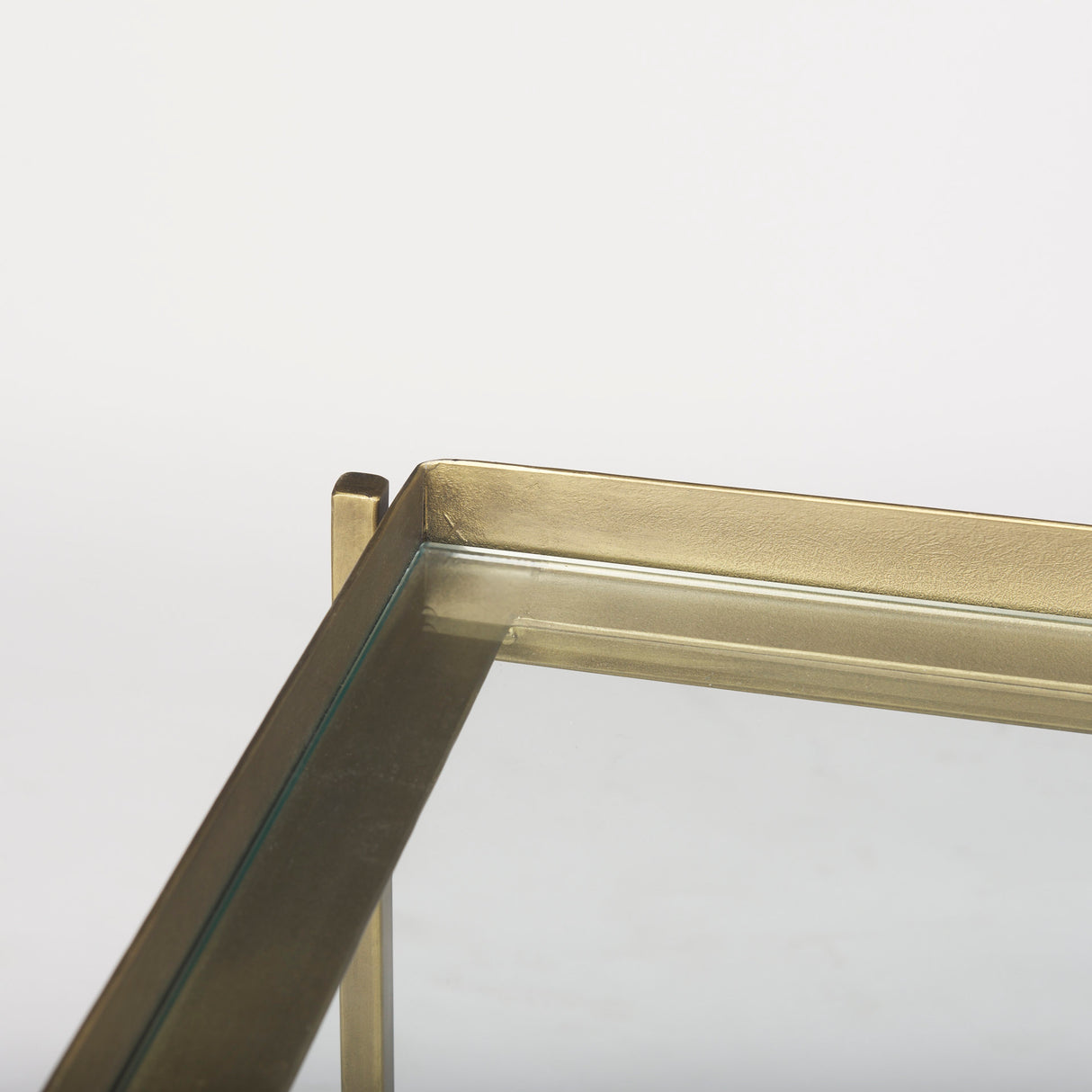 Trey Gold Metal W/Glass Accent Table from Mercana - Luna Furniture