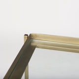 Trey Gold Metal W/Glass Accent Table from Mercana - Luna Furniture