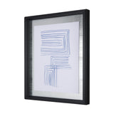 Lines I by Mercana Studio a Hand Embellished Textured Framed Art Print Matted under Glass from Mercana - Luna Furniture