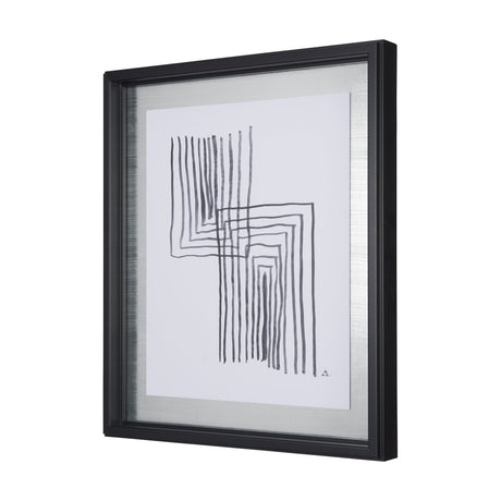 Lines II by Mercana Studio a Hand Embellished Textured Framed Art Print Matted under Glass from Mercana - Luna Furniture