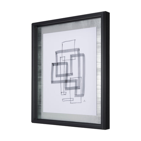 Lines III by Mercana Studio a Hand Embellished Textured Framed Art Print Matted under Glass from Mercana - Luna Furniture
