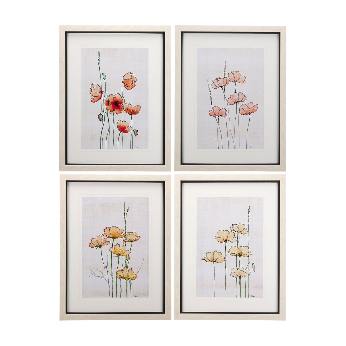 Meadow flowers IV by Mercana Studio a Hand Embellished Textured Framed Art Print Matted under Glass from Mercana - Luna Furniture