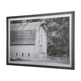 Grey & White Barn I by Mercana Studio Hand Embellished Textured Framed Photo Art Print Matted under from Mercana - Luna Furniture
