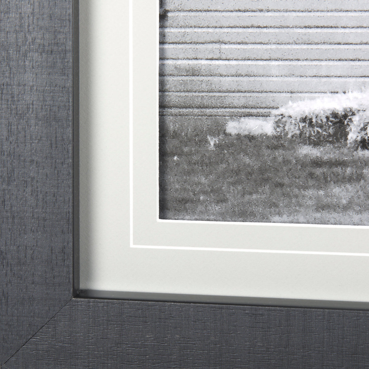 Grey & White Barn I by Mercana Studio Hand Embellished Textured Framed Photo Art Print Matted under from Mercana - Luna Furniture