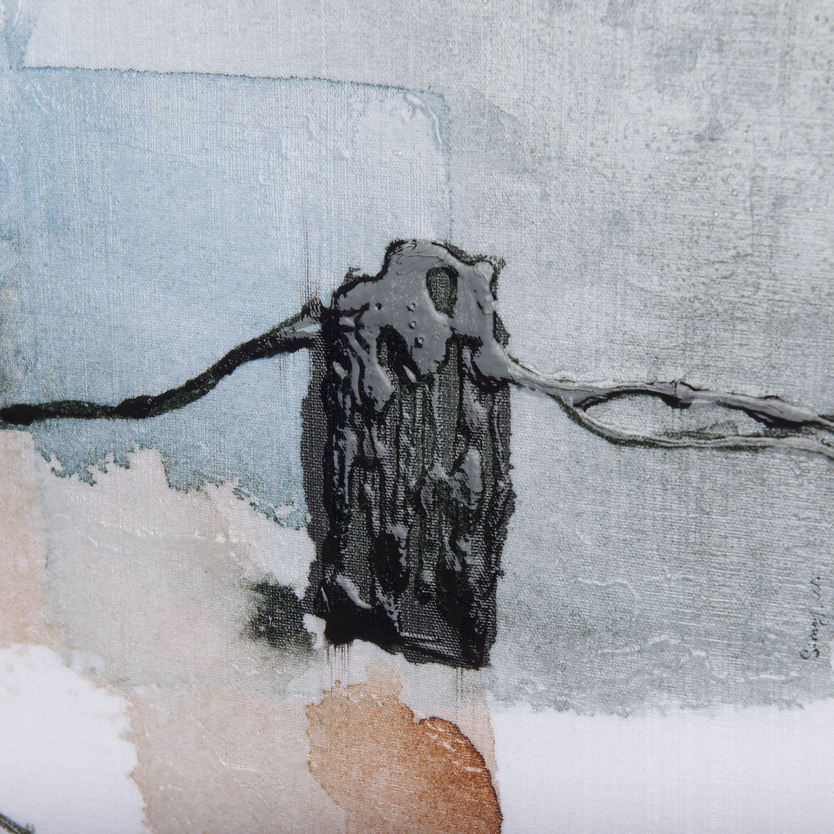 A Cloudy Afternoon IV by Mercana Studio a Hand Embellished Textured Canvas from Mercana - Luna Furniture