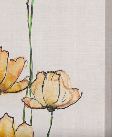 Meadow flowers III by Mercana Studio a Hand Embellished Textured Canvas from Mercana - Luna Furniture