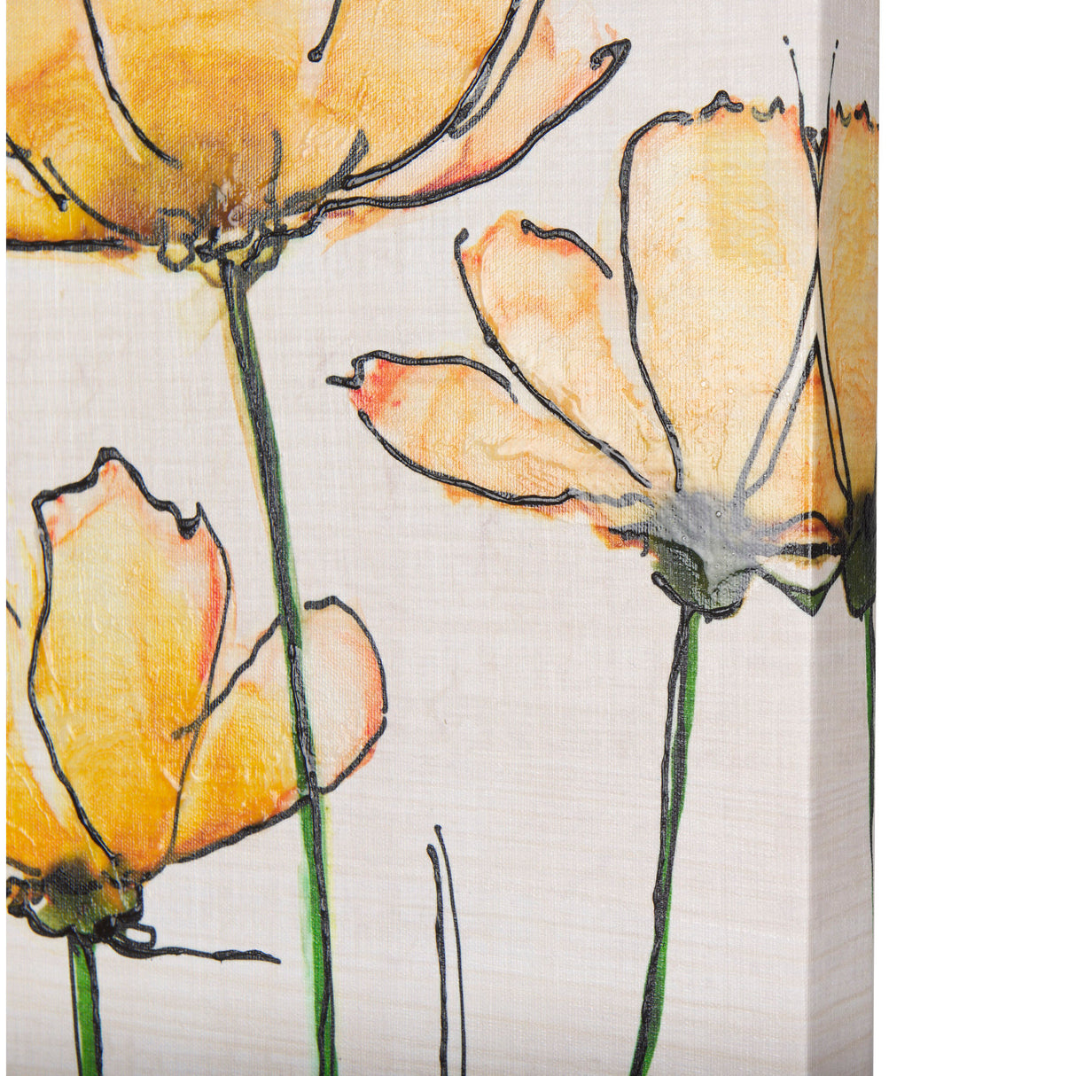 Meadow flowers by Mercana Studio a Hand Embellished Textured Canvas from Mercana - Luna Furniture