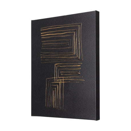 Lines I by Mercana Studio a Hand Embellished Textured Canvas from Mercana - Luna Furniture