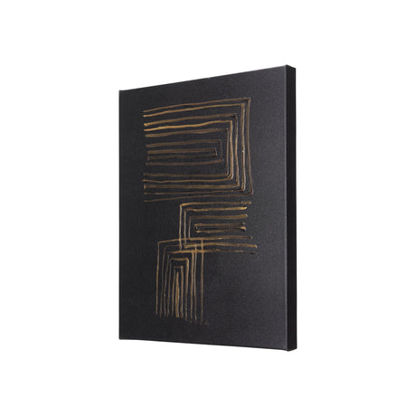 Lines I by Mercana Studio a Hand Embellished Textured Canvas from Mercana - Luna Furniture