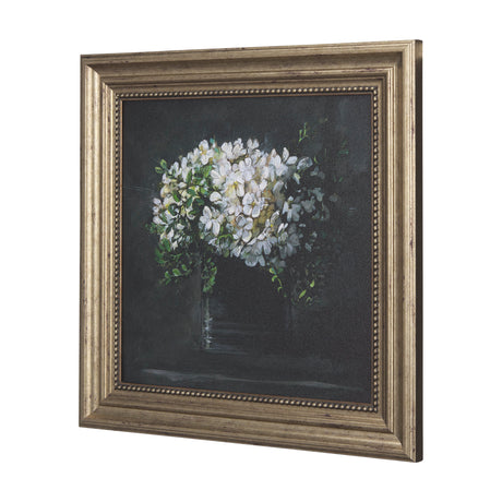 Still Life Flowers I by Mercana Studio a Hand Embellished Textured Framed Art Print from Mercana - Luna Furniture