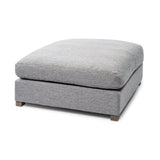 Valence 38.6L x 38.6W x 17.7H Castlerock Gray Full Size Ottoman Sectional Piece from Mercana - Luna Furniture