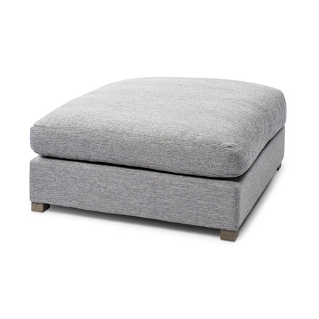 Valence 38.6L x 38.6W x 17.7H Castlerock Gray Full Size Ottoman Sectional Piece from Mercana - Luna Furniture